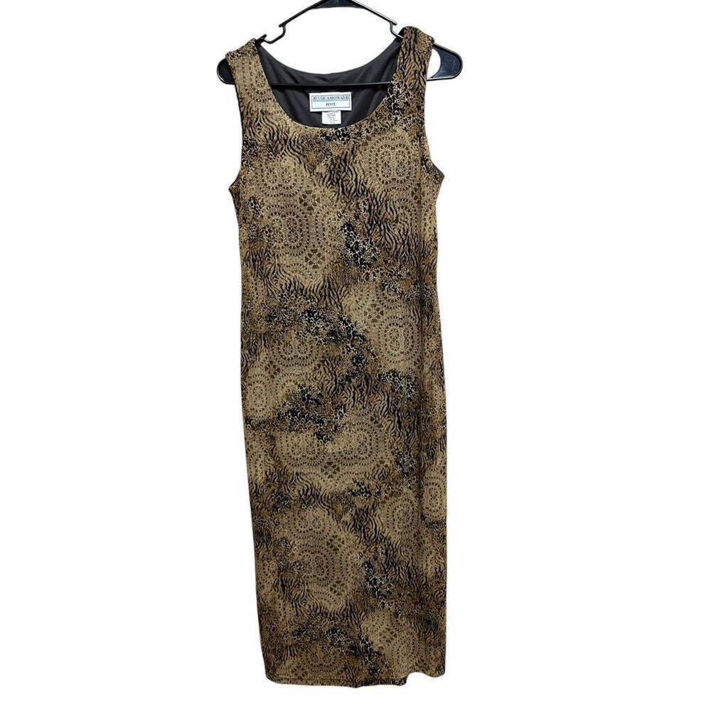 Vintage Jessica‎ Howard 90s Animal Print Maxi Dress Size 12